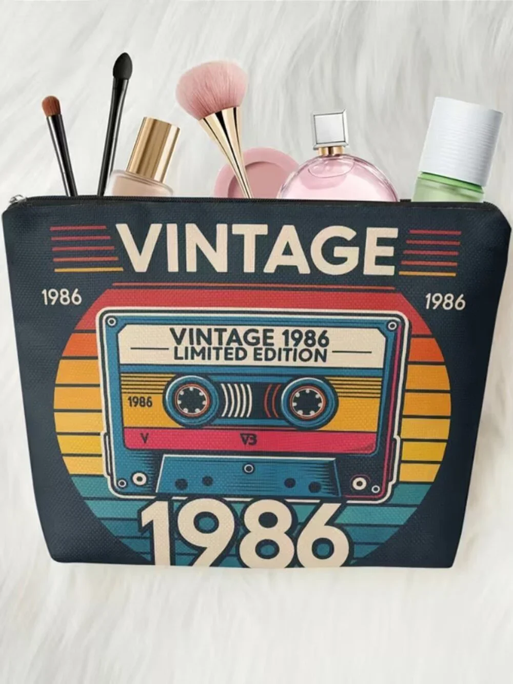 Vintage Cassette Cosmetic Bag